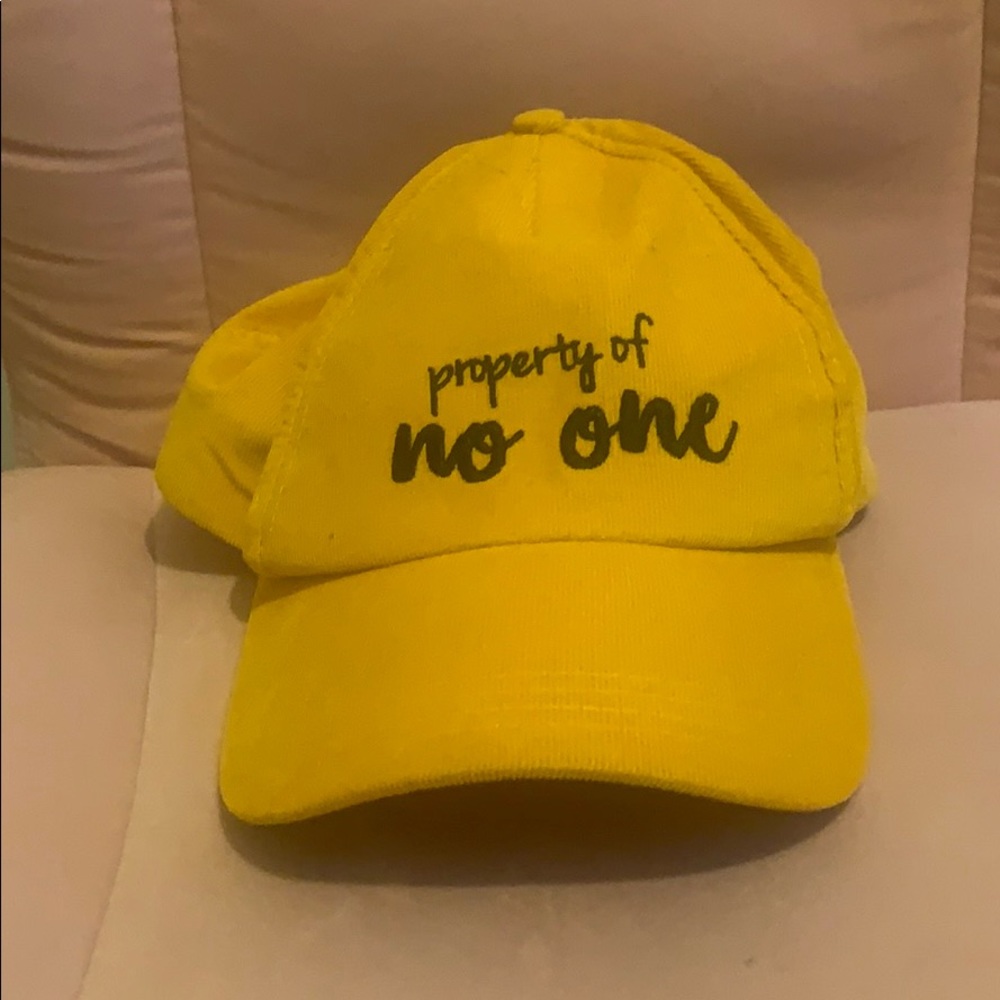 “Property of no one” gold hat